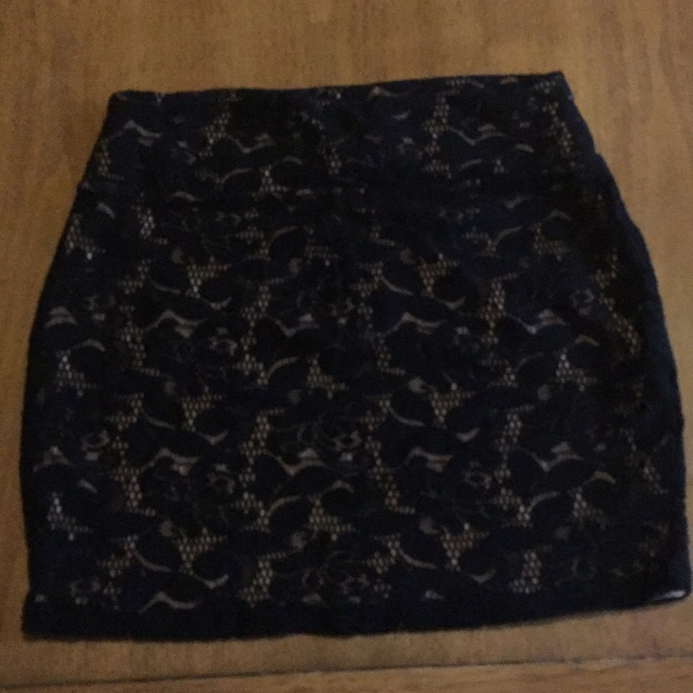 Black and Tan lace skirt